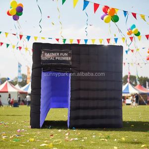 Carpa Cúbica Portátil Oxford Comercial con Iluminación LED, Cabina de Fotos Inflable 360, Alquiler de Estudio, Cabina de Fotos Inflable Negra en Venta - Product Image 5