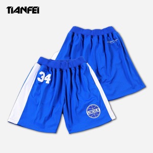 Short de <span class=keywords><strong>basket</strong></span>-ball en maille bleu <span class=keywords><strong>marine</strong></span> personnalisable pour jeunes hommes Design respirant à séchage rapide pour femmes Plus Size TF Street Basketball - Product Image 1