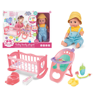 14 Zoll 12 Geräusche Trinkwasser-Pipi Silikon Reborn Mädchenpuppe Rollenspielzeug für Kinder Mädchen Puppen Zubehör Spielzeug - Product Image 5