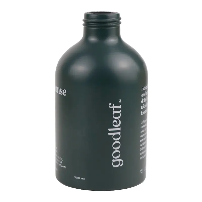 Green matt finish 100ml 150ml 200ml 300ml 500ml aluminum cosmetic bottle with free sample