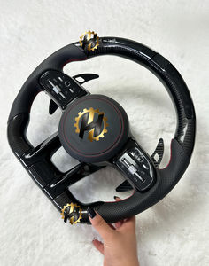 <span class=keywords><strong>Volant</strong></span> de course en fibre de carbone de style HZ Factory, assemblage en cuir pour la couverture, pour <span class=keywords><strong>Mercedes</strong></span>-Benz <span class=keywords><strong>Classe</strong></span> <span class=keywords><strong>E</strong></span> pour GT - Product Image 2