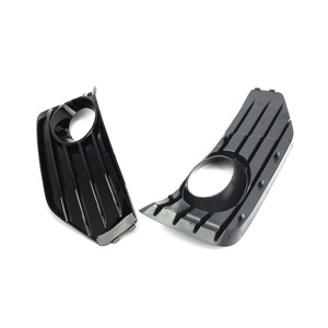 Volkswagen T5 Fog Light Frames Black ABS Grille Covers With And Without Holes For Front Bumper Light Trim - Product Image 2