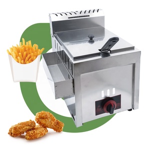 Freidora De Pollo Brosther Bench Commercial Deep Counter Top Gas Freyer Lpg con control de temperatura - Product Image 1