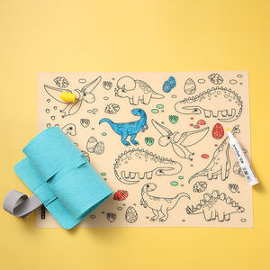 Tapete de Dibujo de Silicona para Niños, Lavable, con Patrones de Dibujos Animados, Antideslizante - Product Image 3