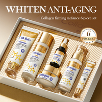 Kit de soins de la peau au collagène SADOER en gros, ensemble de soins de la peau éclaircissant, raffermissant et hydratant