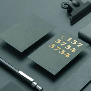 Offre Spéciale : Cartes de Visite et Cartes de Remerciement en Papier Kraft avec Impression de Logo <span class=keywords><strong>Personnalisé</strong></span> et Estampage à Chaud Doré – Faible Quantité Minimale de Commande - Product Image 2
