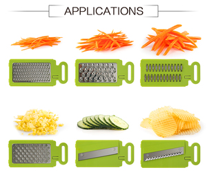 ที่ขูดผักแบบแมนโดลิน New Smile Mom พร้อมใบมีดสแตนเลส ไม่ติดกระทะ เป็นมิตรกับสิ่งแวดล้อม ปรับได้มากกว่า 20 ชิ้น รุ่น B837 - Product Image 2
