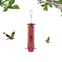 Mangeoire à oiseaux en métal et plastique résistante à la pression, anti-écureuil, nouvelle génération, pour l'extérieur, cour, jardin, alimentation des oiseaux sauvages