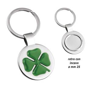 Llavero con Logotipo Personalizado, Trébol de Cuatro Hojas Verde/Holl, Diseño Único con Logotipo Personalizado - Product Image 2