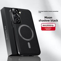 Funda de Teléfono Móvil de Cuero PU Transparente de Lujo, Diseño de Color Puro, Ajuste Perfecto al 100% para S25 S24 S23 Ultra A16
