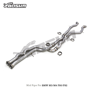 สแตนเลสสตีลขัดเงาหนา1.5มม. ความยาวเท่ากัน M3ท่อกลาง/F80 M4/F82 3.0T 2014-2019 - Product Image 6