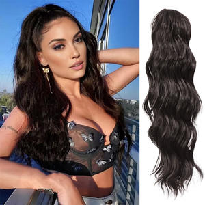 Peluca de cola de caballo para mujer, agarre grande, cordón corrugado con agua, máquina de Clip, doble trama, simulación Natural de moda - Product Image 1
