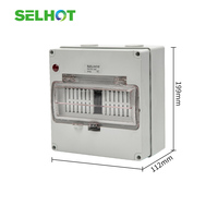 Boîtier de distribution d'alimentation extérieur étanche IP66 en ABS SELHOT 56CB4N, tableau de commutation 4 voies avec disjoncteur, Zhejiang