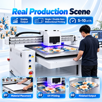 Printer UV LED Flatbed Presisi Tinggi 6090 Transmisi Penggerak Sekrup untuk Pencetakan Detail Halus pada Akrilik, Kaca, Keramik, dan Ubin