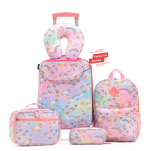 16 Equipaje rígido con ruedas giratorias <span class=keywords><strong>Niñas</strong></span> Niños Llevar en viaje Equipaje con ruedas <span class=keywords><strong>Juego</strong></span> <span class=keywords><strong>de</strong></span> equipaje <span class=keywords><strong>para</strong></span> niños <span class=keywords><strong>Juego</strong></span> <span class=keywords><strong>de</strong></span> <span class=keywords><strong>maletas</strong></span> <span class=keywords><strong>de</strong></span> 5 piezas - Product Image 2