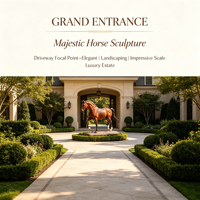 Sculpture de cheval au galop peinte à la main en fibre de verre, imperméable, pour villa de luxe, parcours de golf, art paysager, OEM ODM