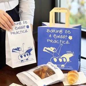 Customized Kraft Paper <b>Bag</b> for Bread Shop Classic Eco-Friendly Food Grade Packaging for Desserts and Pizza with Custom Logo - Product Image 1