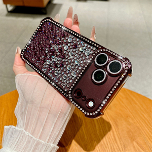 เคสกันกระแทกแบบไล่เฉดสีประกายเพชรสำหรับ iPhone 18 ProMax 17 16 15 14 Pro Max ฝาหลังเคลือบเงาแบบนุ่ม - Product Image 6