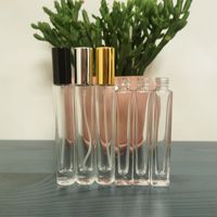Vente en gros de flacons de parfum vides rectangulaires de 10 ml, flacons de parfum ronds rechargeables en verre épais