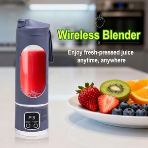Citrus Juicer USB Rechargeable Portable <b>Mini</b> Blender 400mL Capacity 6 Blades Car Use Smoothie Maker - Product Image 2