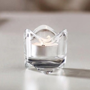Porte-bougie cylindrique <span class=keywords><strong>en</strong></span> <span class=keywords><strong>verre</strong></span> transparent, vente <span class=keywords><strong>en</strong></span> gros, centre de table votif pour la décoration intérieure - Product Image 4