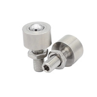 Roulement à billes universel QDE41 en acier inoxydable 304, type vis à billes, avec écrou de fixation, base plate, finition blanchie