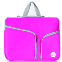 Portable 15.6 pouces néoprène pochette pour ordinateur portable grande capacité ordinateur portable étui de poche deux poches pour tablette porte-documents