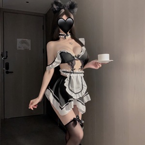 Xishi Pure Erotic Lingerie Cosplay Maid Role-Playing Sexy Maid Uniform Temptation Passionate Date Set - Product Image 3