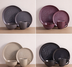 Matte Speckled Kiln Change Stoneware Dinner Set Multi Color Solid Plain Ceramic Tableware Custom Logo Wholesale - Product Image 6