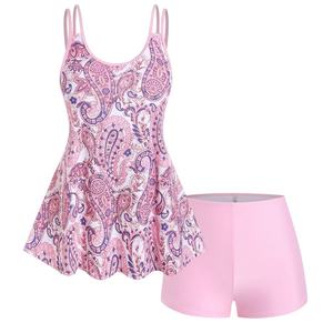 Maillot de bain deux pièces sexy pour femme 2024, jupe de bikini oversize à imprimé floral, tenue de plage - Product Image 2
