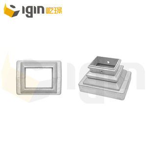 Tapa de extremo para tubo cuadrado de aluminio 6063T5 para accesorios de pasamanos de escalera, uso industrial y civil - Product Image 1