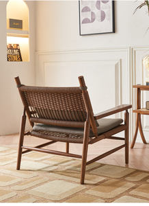 <span class=keywords><strong>Fauteuil</strong></span> de salon de luxe en bois massif de frêne fait à la main cadre en bois de design nordique moderne pour salon chambre à coucher et meubles Majlis - Product Image 5