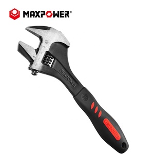 MAXPOWER 10" 12" Adjustable Heavy Duty Spanner Soft Grip Wrench Pipe Plumber Tool