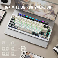 Teclado Mecánico Inalámbrico para Juegos ATTACK SHARK X66 60% con Teclas PBT Intercambiables en Caliente, Teclado RGB Tri-Modo