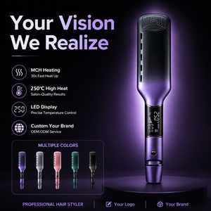 Plancha de Pelo Eléctrica Torlin con Degradado Morado, Pantalla LED Digital, Placas con Temperatura Ajustable, para Peinado en Salón y en Casa - Product Image 4