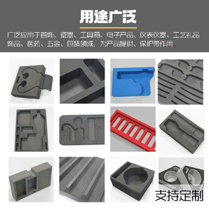 Inserto de Esponja de PU para Embalaje Electrónico, Absorción de Impactos, Alta Densidad, Forro Moldeado Personalizado, Color Negro y Blanco, 10-100 mm - Product Image 5