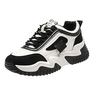 Zapatillas deportivas casuales para mujer al por mayor, transpirables con malla, plataforma plana con cordones, iluminadas, para caminar a diario en verano - Product Image 1