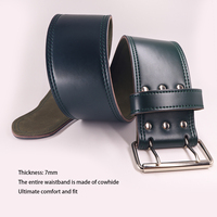 Ceinture d'haltérophilie 7mm - Prong Ceinture d'haltérophilie pour squats, attelle dorsale Deadlift pour la salle de sport, l'entraînement, les hommes forts et le levage électrique
