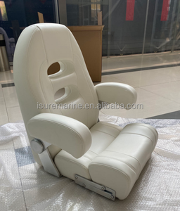 كرسي بحري بجودة عالية يُمكن استخدامه على يخت بظهر عالي ناعم مصنوع من ألومنيوم ومزود بمفصلات ومضاد للماء والأشعة فوق البنفسجية قابل للطي ومخصص حسب الطلب - Product Image 4