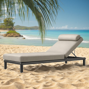 Chaise longue <span class=keywords><strong>de</strong></span> jardin en métal <span class=keywords><strong>de</strong></span> lit <span class=keywords><strong>de</strong></span> <span class=keywords><strong>bain</strong></span> <span class=keywords><strong>de</strong></span> <span class=keywords><strong>soleil</strong></span> <span class=keywords><strong>de</strong></span> jardin en aluminium <span class=keywords><strong>de</strong></span> loisirs modernes pour le patio extérieur plage piscine usine directe - Product Image 1
