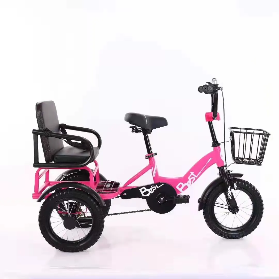 twin tricycle kids/new model triciclo kids baby tricycle/wholesale kids double seat tricycle children tricycle two seat