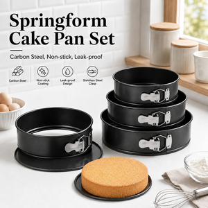 Non Stick Oven DIY Black 6 Pcs Different Size High Quality Baking Not-stick Springform Round Cake <strong>Mould</strong> - Product Image 1