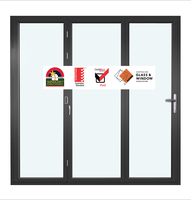 Portes pliantes extérieures en aluminium à double vitrage Portes pliantes extérieures en aluminium à double vitrage Porte pliante empilable pour balcon en verre