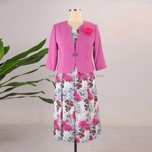 Robe de princesse décontractée à boutons et motifs floraux orange pour femmes grandes tailles, 100 % polyester respirant, longueur genou, tenue d'église - Product Image 4