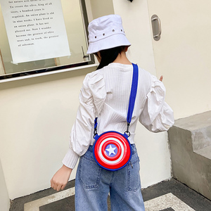 Sac de messager de mode créative pour garçon Cartoon Cool Spider Man Captain America sac à bandoulière étanche PU porte-monnaie en gros - Product Image 4