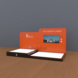 Rechi truy cập <span class=keywords><strong>Acrylic</strong></span> máy ảnh Drone bán lẻ POS hiển thị đứng Rack cho xe UAV Organizer demo hiển thị với màn hình video LCD - Product Image 3