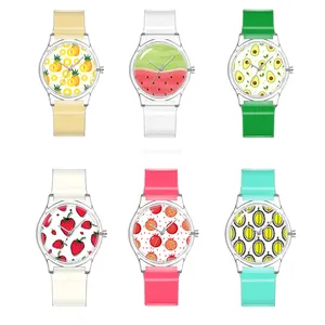 Fruit Design Customized Adult Watches Boys Girls Plastic Strap Quartz Watch Gift
