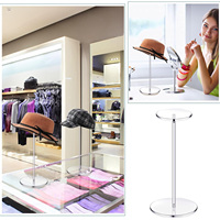 Supports cylindriques en acrylique transparent SY avec surface polie, socle rond personnalisé pour l'affichage