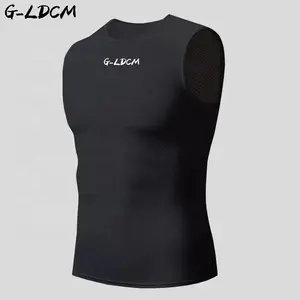 G-LDCM Custom Breathable Sleeveless Upper Body Underwear Printing Logo Cycling Base Layer Quick Dry Men's Base Layers