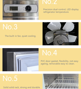 Vente Flash : Réfrigérateur à Refroidissement Direct 4 Portes / Équipement de Cuisine / Congélateur Vertical Commercial 4 Portes pour Cuisine - Product Image 3